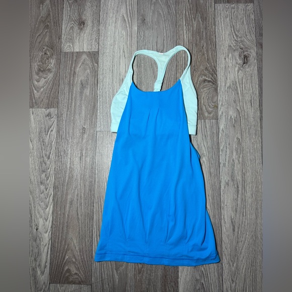 Lululemon Racerback Strap Tank Top With Built In Sports Bra PaddedBlue Womens - Picture 1 of 5